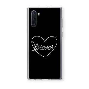 Forever heart black: Samsung Galaxy Note 10 Transparant Hoesje