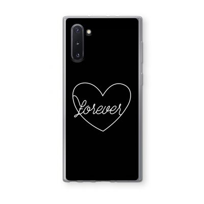 Forever heart black: Samsung Galaxy Note 10 Transparant Hoesje