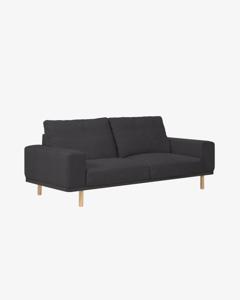 Kave Home Noa Loungesofa-stoel 3 zitplaats(en) Zwart