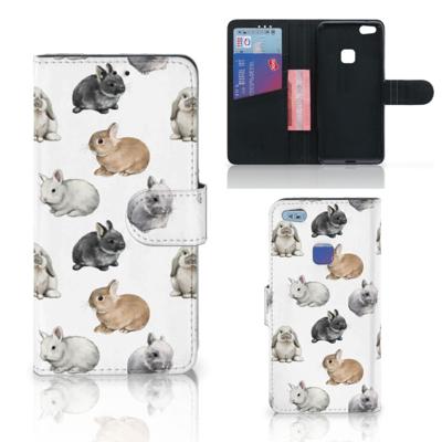 Telefoonhoesje | Met pasjeshouder | voor Huawei P10 Lite Konijntjes