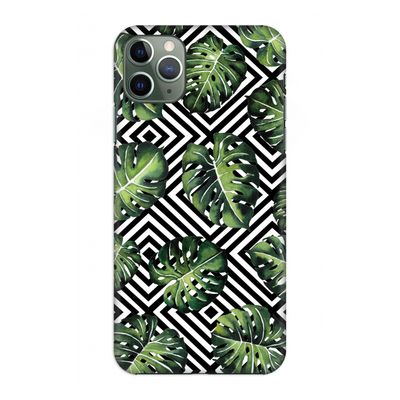 Geometrische jungle: Volledig geprint iPhone 11 Pro Max Hoesje