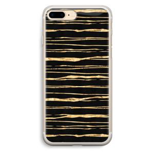 Gouden strepen: iPhone 7 Plus Transparant Hoesje