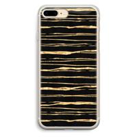 Gouden strepen: iPhone 7 Plus Transparant Hoesje - thumbnail