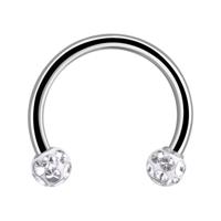 Circular barbell Chirurgisch staal 316L / Kristal Circular Barbells - thumbnail