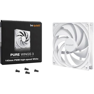 BeQuiet PURE WINGS 3 White 140mm PWM high-speed PC-ventilator Wit (b x h x d) 140 x 25 x 140 mm