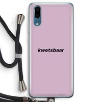 kwetsbaar: Huawei P20 Transparant Hoesje met koord