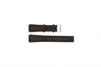 Skagen horlogeband 433LSL Push Pin / No screws Leder Bruin 20mm + wit stiksel