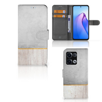 OPPO Reno8 Pro Book Style Case Wood Concrete