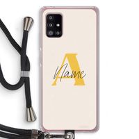 Amber Script: Samsung Galaxy A51 5G Transparant Hoesje met koord