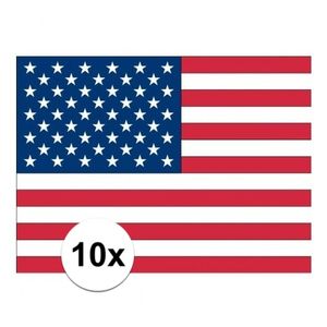 10x Vlag USA stickers