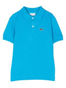 Lacoste Kids polo en coton à patch logo - Bleu