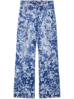 Stella McCartney Cargo jeans met print - Blauw