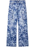 Stella McCartney animal-print mid-rise cargo jeans - Bleu