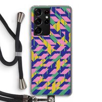 Skew Blush 1: Samsung Galaxy S21 Ultra Transparant Hoesje met koord