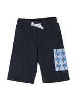 Aigner Kids short à patch logo - Bleu - thumbnail