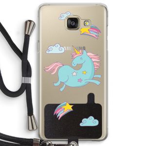 Vliegende eenhoorn: Samsung Galaxy A5 (2016) Transparant Hoesje met koord
