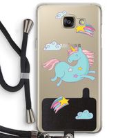 Vliegende eenhoorn: Samsung Galaxy A5 (2016) Transparant Hoesje met koord