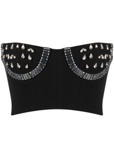 AREA haut-bustier à ornements en cristal - Noir