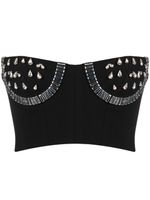 AREA haut-bustier à ornements en cristal - Noir