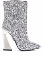 Philipp Plein bottines à ornements en cristal - Argent - thumbnail