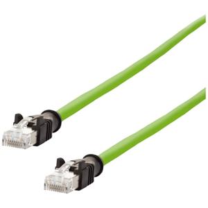 Metz Connect 142M2X55100 RJ45 Netwerkkabel, patchkabel CAT 6A S/FTP 10.00 m Groen PUR-mantel, Zuurbestendig, Ozonbestendig, UV-bestendig, Geschikt voor