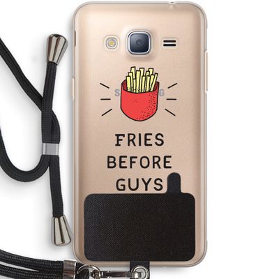 Fries before guys: Samsung Galaxy J3 (2016) Transparant Hoesje met koord