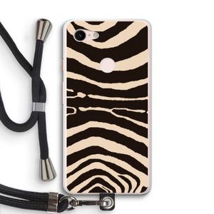 Arizona Zebra: Pixel 3 XL Transparant Hoesje met koord