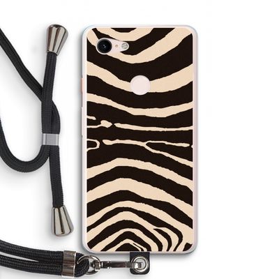 Arizona Zebra: Pixel 3 XL Transparant Hoesje met koord
