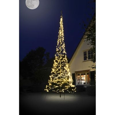 Fairybell vlaggenmast 6 meter 900 lampjes warm wit