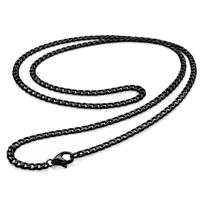 LGT Jewels Cubaanse koord ketting Zwart Gourmet Schakel 3mm-60cm