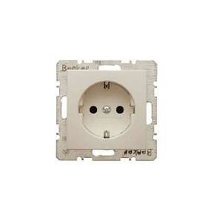 Berker S1 stopcontact met randaarde 1-voudig creme glanzend