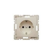 Berker S1 stopcontact met randaarde 1-voudig creme glanzend
