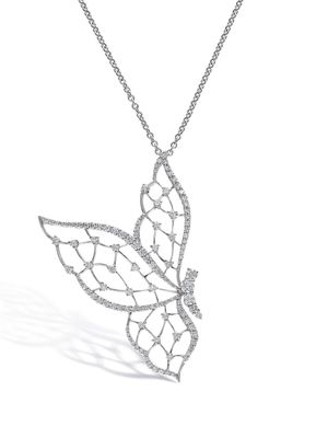 LEO PIZZO collier Light Wings en or blanc 18ct serti de diamants - Argent