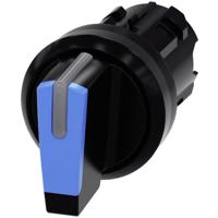 Siemens 3SU10022BP500AA0 3SU1002-2BP50-0AA0 Knevelschakelaar Kunststof frontring, Verlicht Knevel Zwart, Blauw 2 x 45 ° 1 stuk(s)