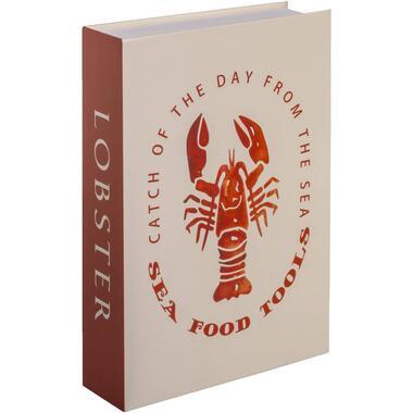 Opbergboek Lobster - rood - 5x23x16 cm - Leen Bakker