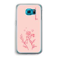 Giving Flowers: Samsung Galaxy S6 Transparant Hoesje