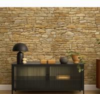 Beige stenen muur foto woonkamer behang