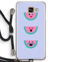 Smiley watermeloen: Samsung Galaxy A5 (2016) Transparant Hoesje met koord