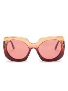 Marni Eyewear lunettes de soleil à monture géométrique Jellyfish Lake - Rouge