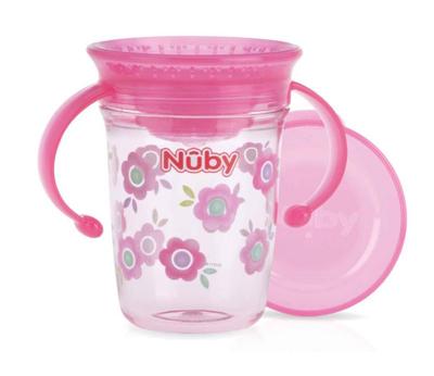 Nuby Wonder cup 240ml roze 6+ maanden