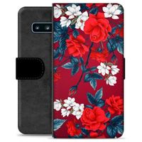 Samsung Galaxy S10 Premium Wallet Hoesje - Vintage Bloemen