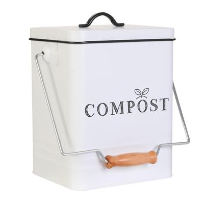 Gft afvalbakje voor aanrecht - 5L - klein - wit - afsluitbaar - compost Gft afvalbakje voor aanrecht - 5L - klein - wit - afsluitbaar - compost