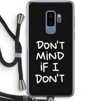 Don't Mind: Samsung Galaxy S9 Plus Transparant Hoesje met koord