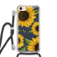 Sunflower and bees: iPhone 8 Transparant Hoesje met koord