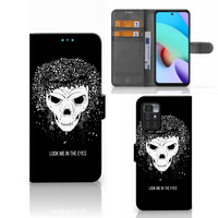 Telefoonhoesje met Naam Xiaomi Redmi 10 Skull Hair - thumbnail