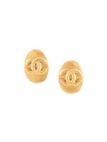 CHANEL Pre-Owned boucles d'oreilles à logo - thumbnail