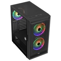 Aerocool Graphite-G-BK-v3 tower behuizing 2x USB-A 3.2 (5 Gbit/s), 2x Audio, Window-kit - thumbnail