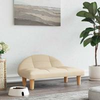 VidaXL Hondenmand 70x52x30 cm stof crèmekleurig