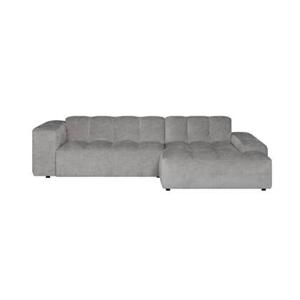 by fonQ Mumble Hoekbank met Chaise Longue Rechts - Chenille - Grijs