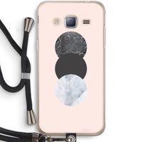 Marmeren cirkels: Samsung Galaxy J3 (2016) Transparant Hoesje met koord